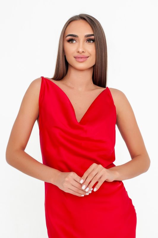 Рубашка женская, шелк Армани, красный, Serenade, модель 992-6