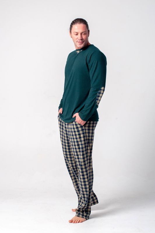 Мужская пижама, трикотаж, зеленый, Serenade, модель 5405