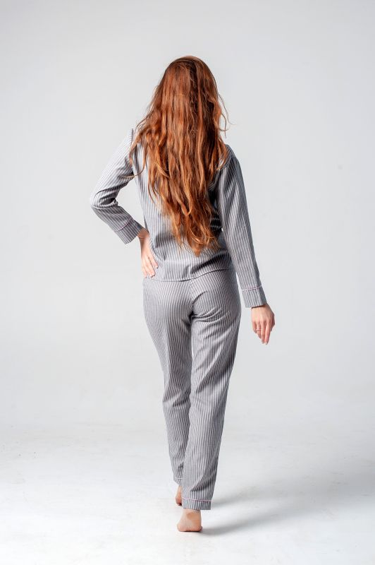 Женская пижама с брюками. хлопок, светло-серый. Serenade, модель 6008