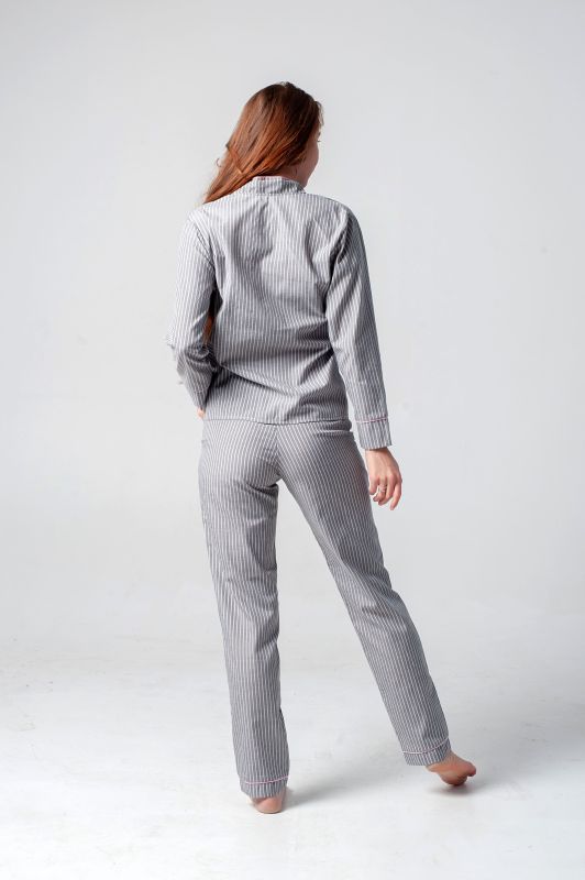 Женская пижама с брюками. хлопок, светло-серый. Serenade, модель 6008