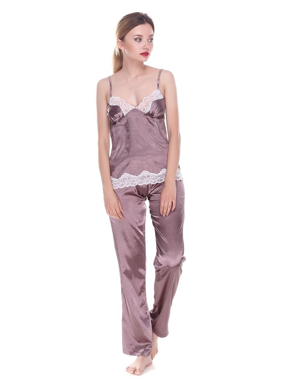 Женская пижама атласная модель 723