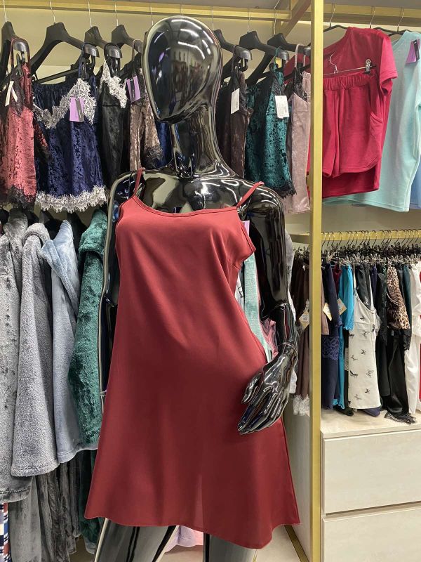Сорочка жіноча, шовк Армані,  бордовий, Serenade, модель 108-12