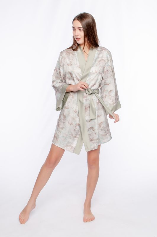 Женский халат, софт, оливковый, Serenade, модель 985