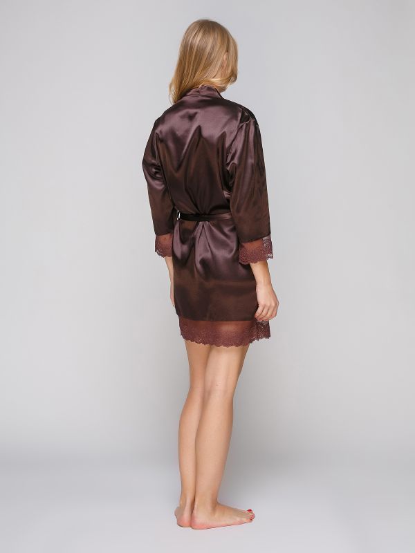 Жіночий атласний халат, модель 2051