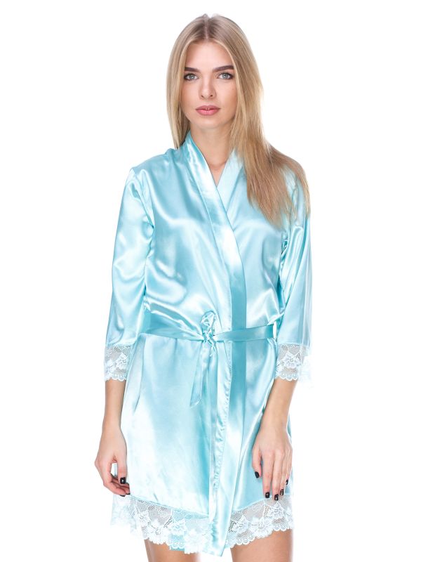 Жіночий атласний халат, модель 2061